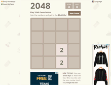 Tablet Screenshot of 2048game.com